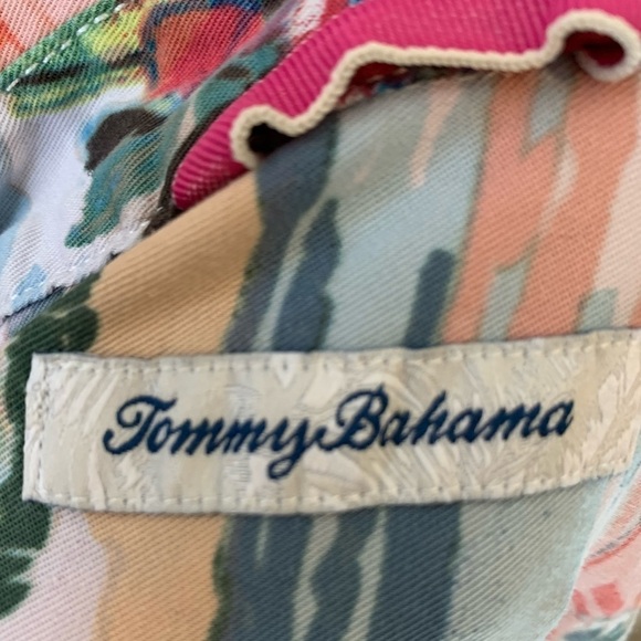 Tommy Bahama Size XL Sunblocked Cove Camp Shirt Multi Colored Button Down - Picture 5 of 7
